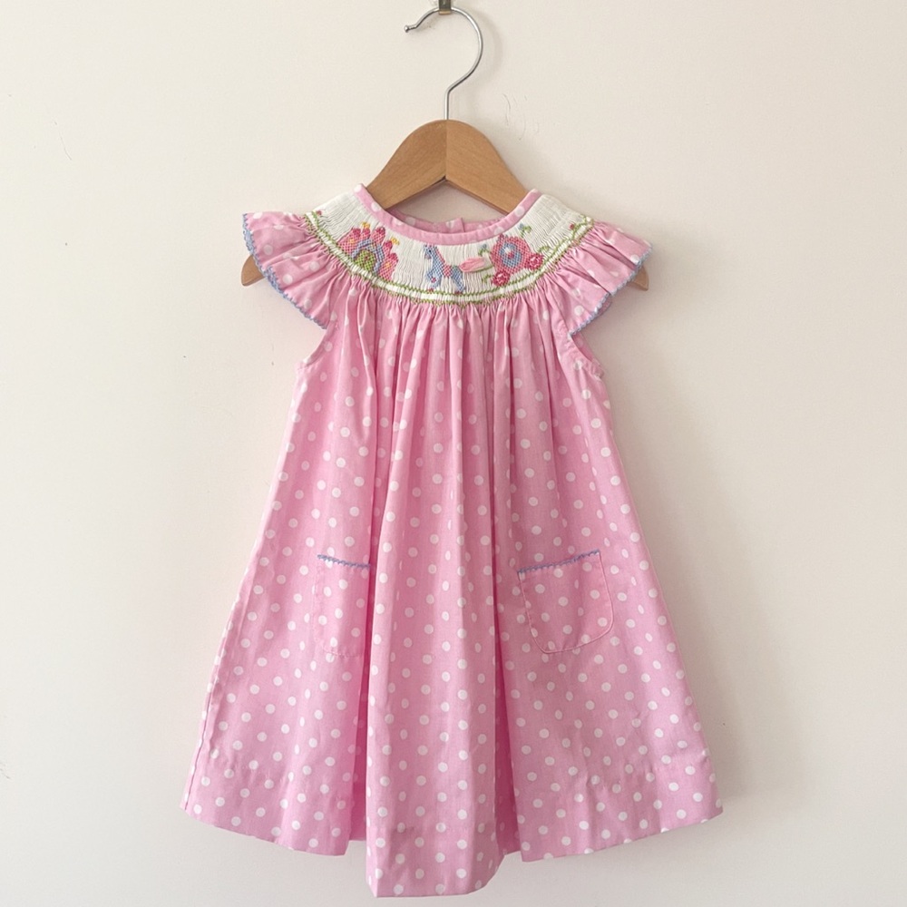 RARE! VIVE LE FETE EUC Hand Smocked Cinderella Fairytale Heirloom Bishop Dress